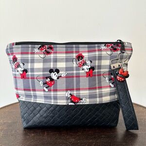 Disney Mickey Mouse Plaid Clutch or Travel Pouch
